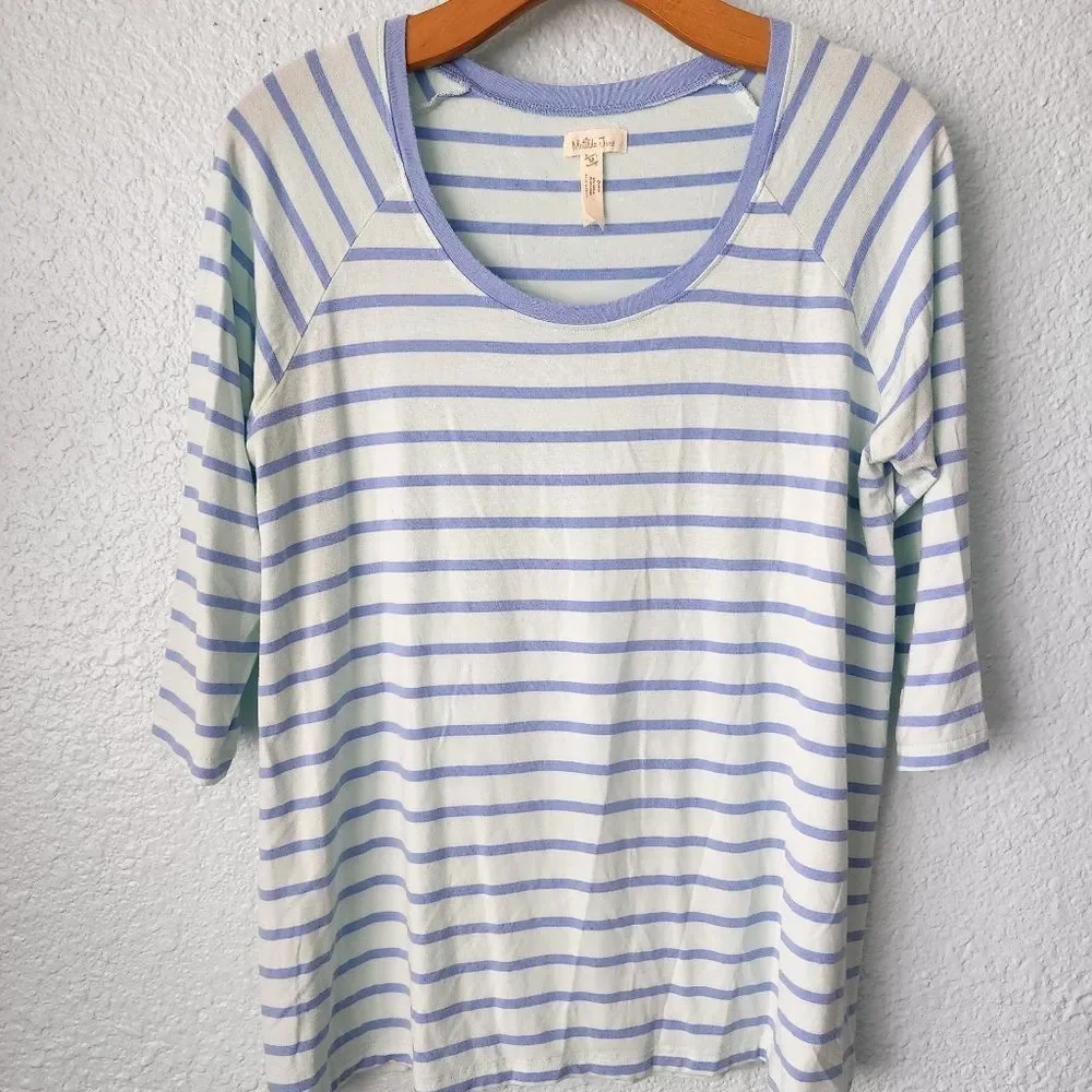 Matilda jane NWOT 3/ sleeve print stripes blouse bundle - Picture 2 of 16
